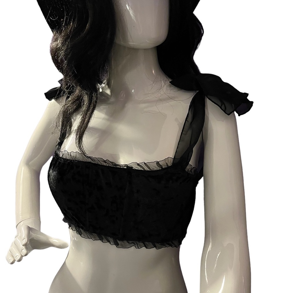 Set of two  Black velvet lingerie - Picture 6 of 10